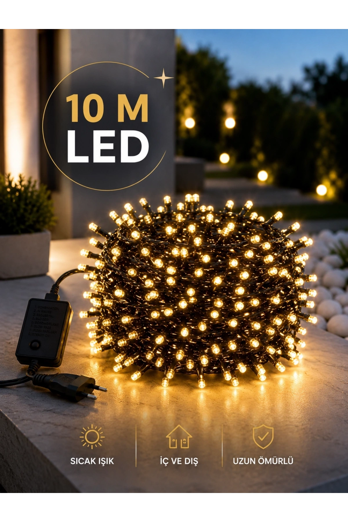 Dekoratif Aydınlatma Ampüllü 10 Metre Gün Işığı Şerit Led