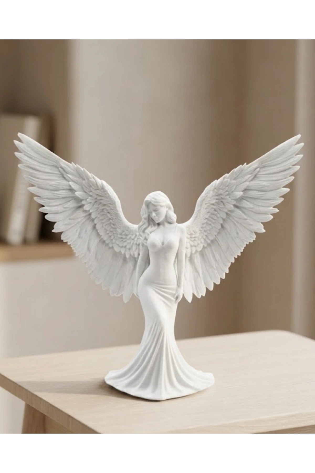 Dekoratif Melek İnsan Figürlü 3D Heykel Biblo Modern Ev Dekoru