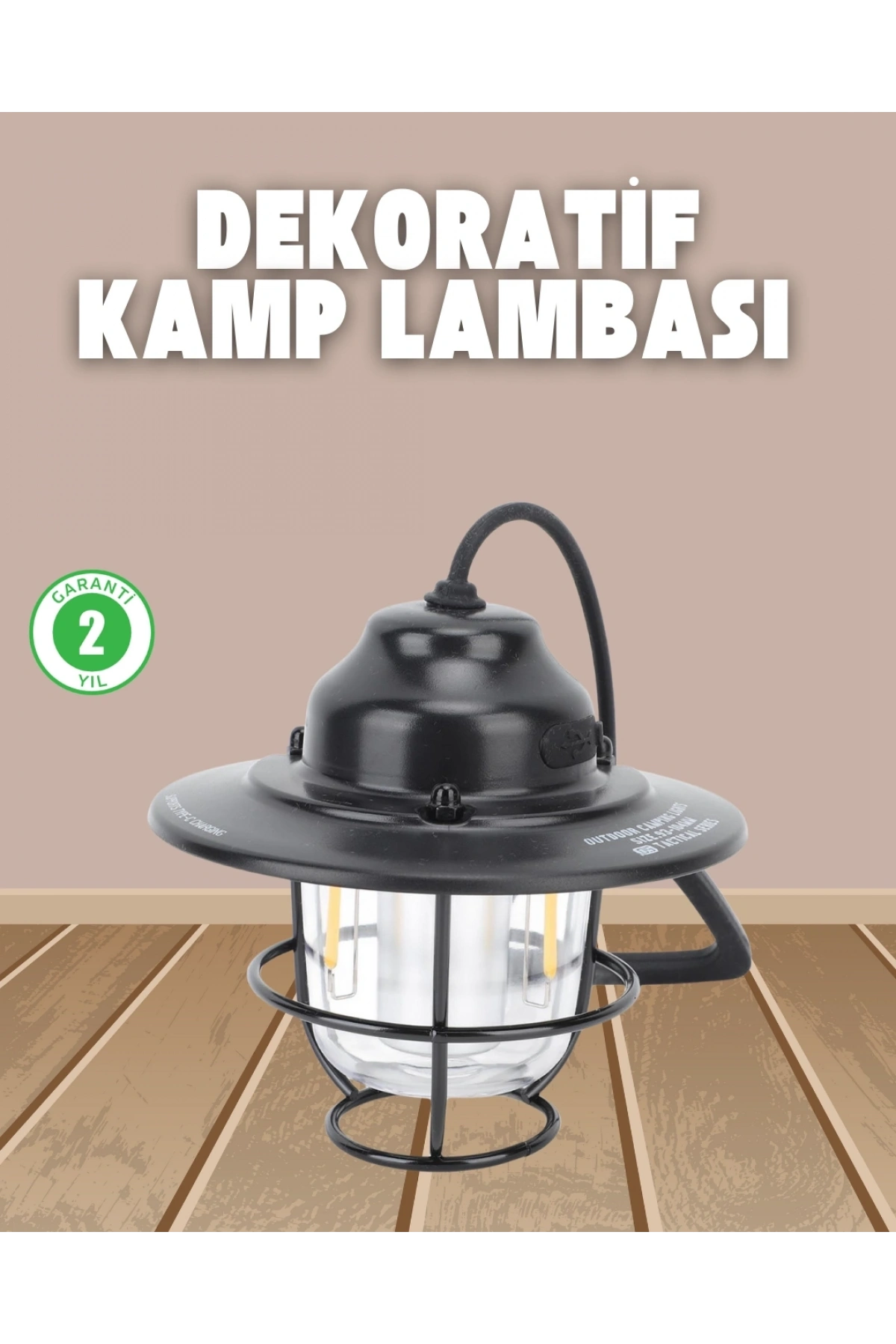 Dekoratif ve Fonksiyonel Taşınabilir Kamp Gece Lambası