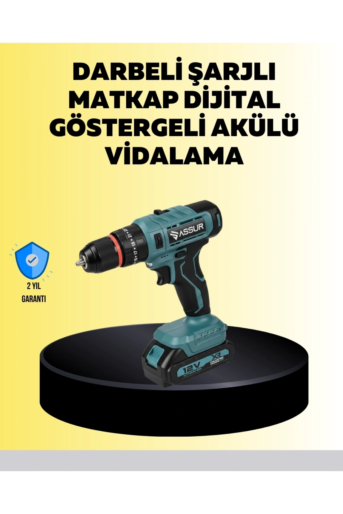 Dijital Ekranlı Matkap Seti Çift Akülü