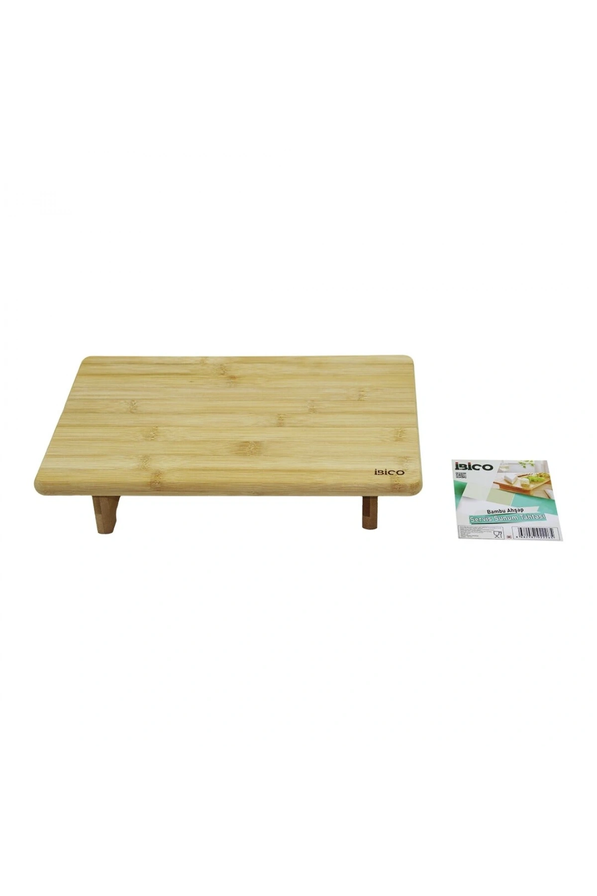 DİKDÖRTGEN AYAKLI  MİNİ SOFRA MODEL=32X21.5CM  BAMBU AHŞAP KESİM PANOSU (5047)