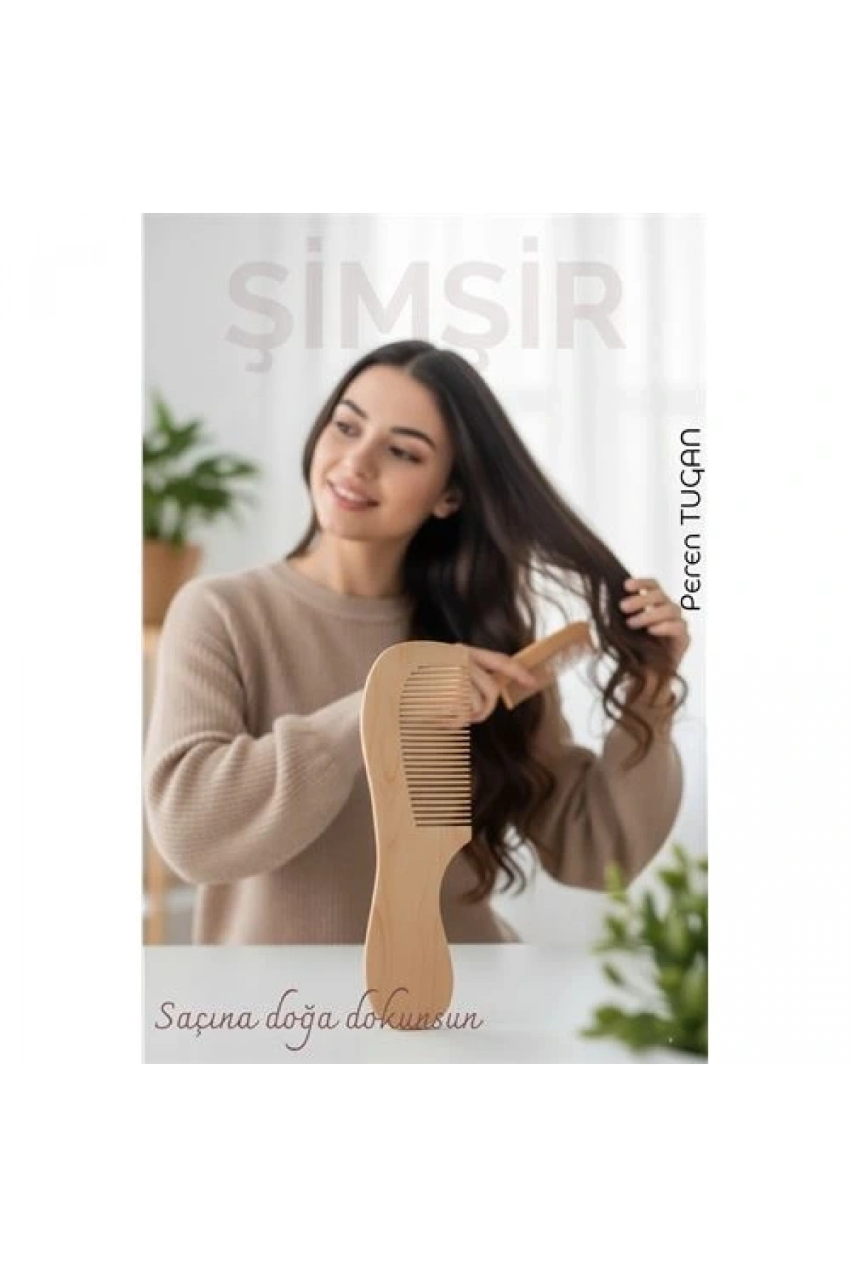 Doğal Şimşir Ahşap Tarak – 16 cm, Anti-statik, Kepek Karşıtı ve El Yapımı
