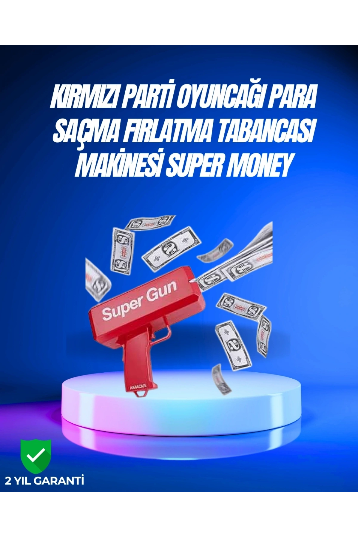 Dolar Boyutunda Kâğıt Atışı Yapan Pil ile Çalışan Oyuncak Tabanca