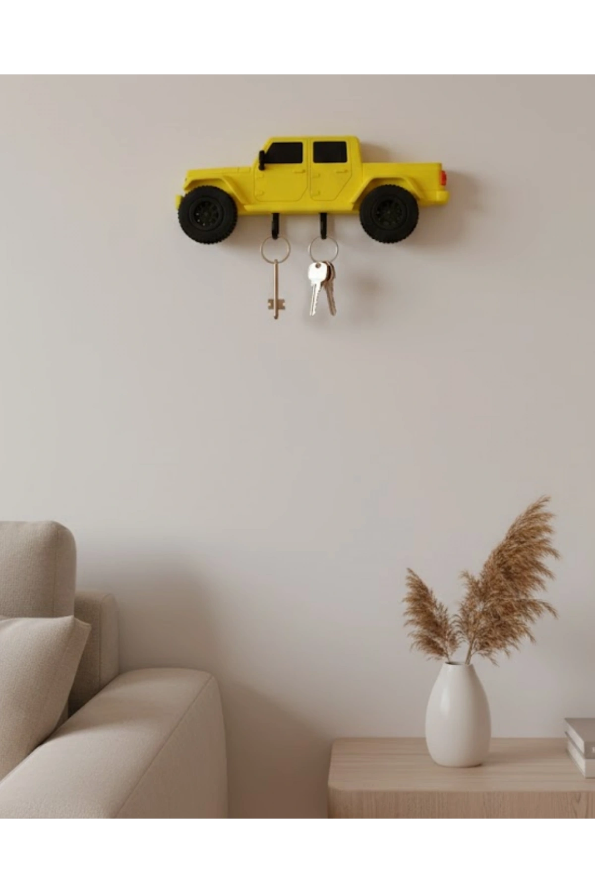 Duvara Monte Araba Anahtarlık Dekoratif ve Kullanışlı