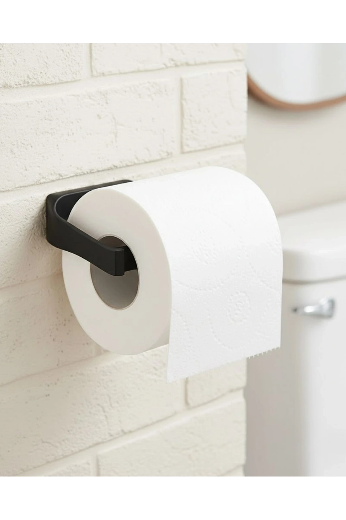 Duvara Monte Siyah Peçetelik Minimal Banyo Aksesuarı