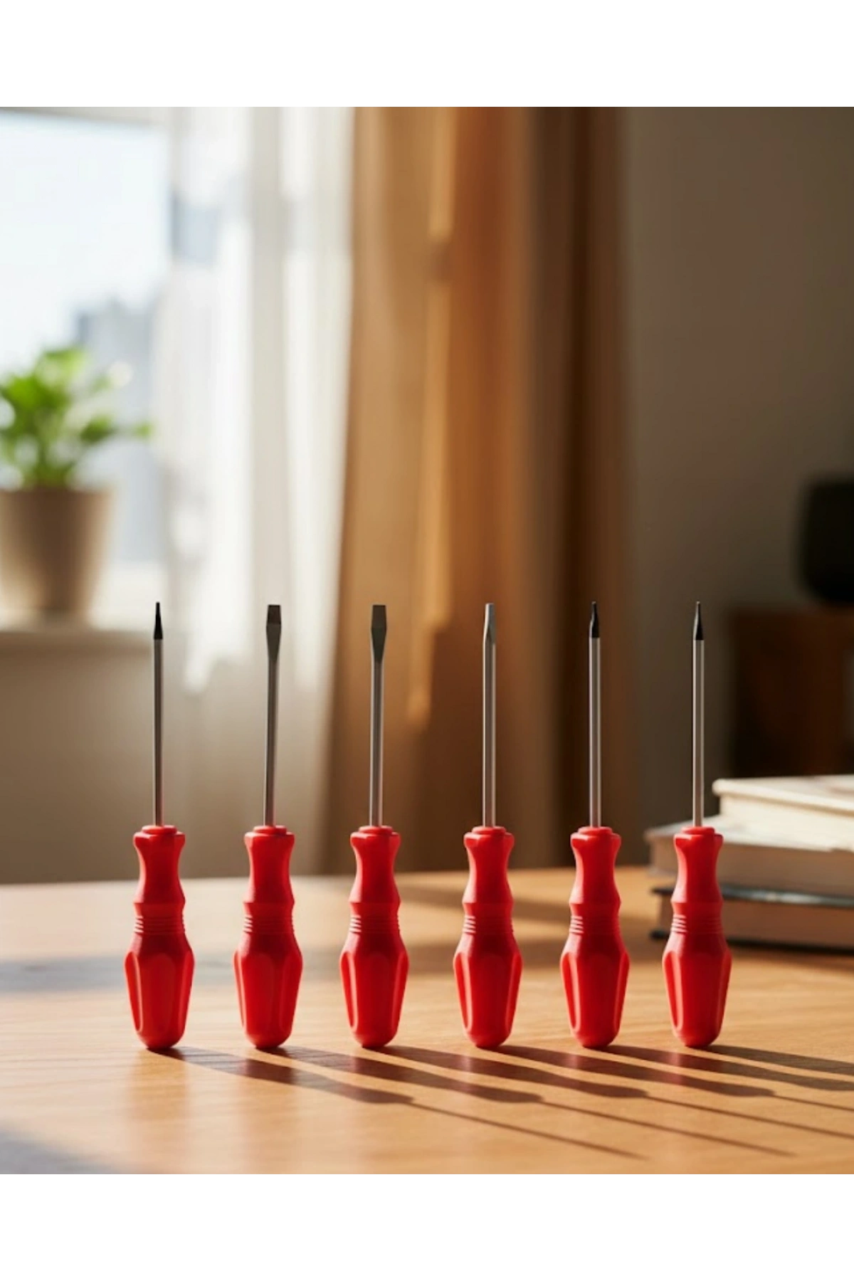 Düz ve Yıldız Başlıklı 7li Tornavida Seti Ergonomik Tutma