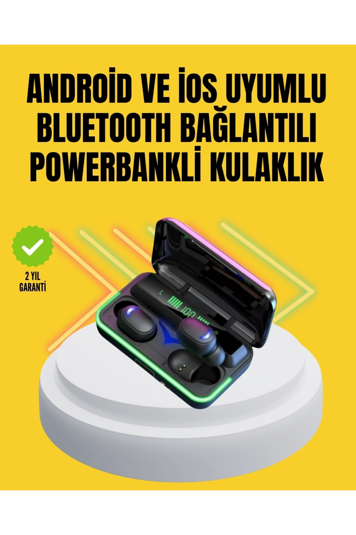 E10 Powerbanklı Bluetooth Kulaklık Oyun Modu ve Şık Tasarım