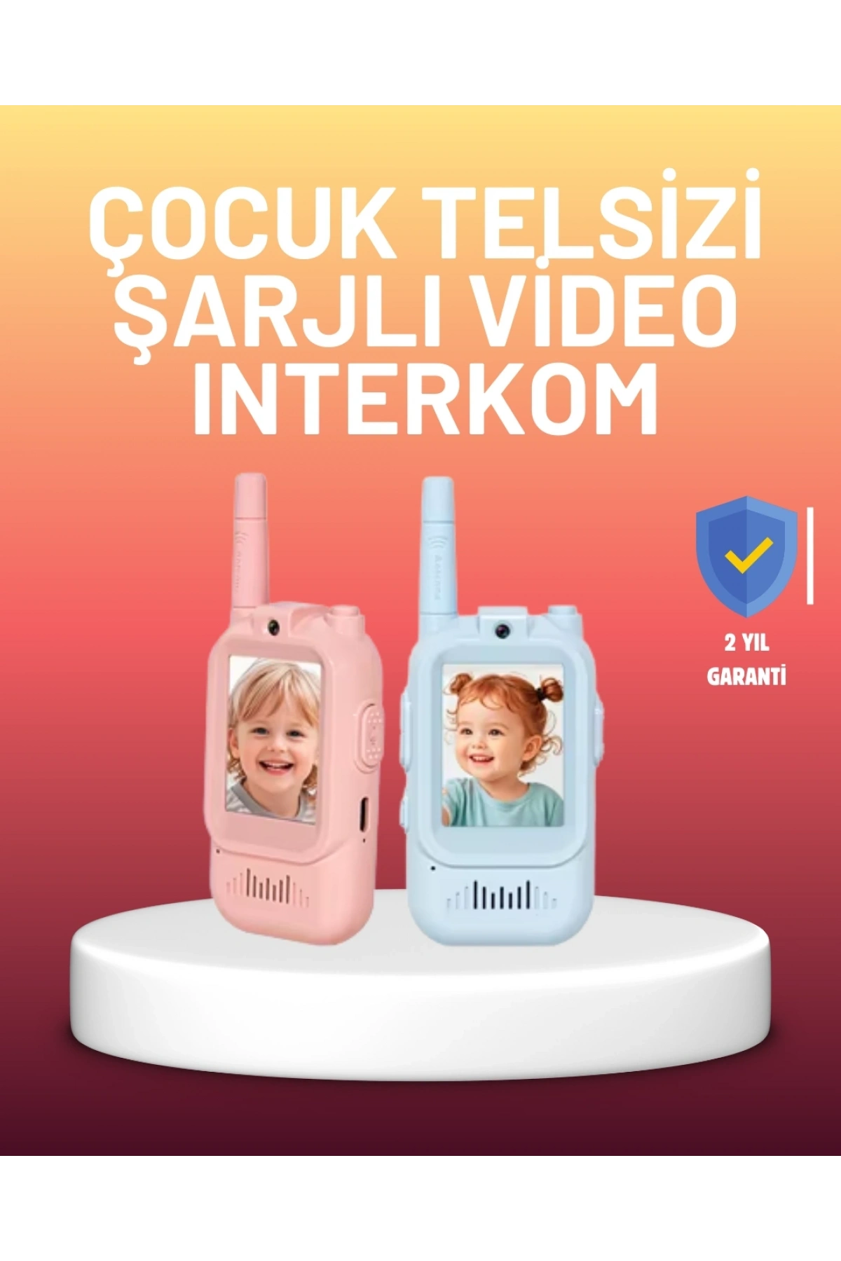 Ekranlı Walkie Talkie Oyuncağı Ses ve Görüntü Destekli