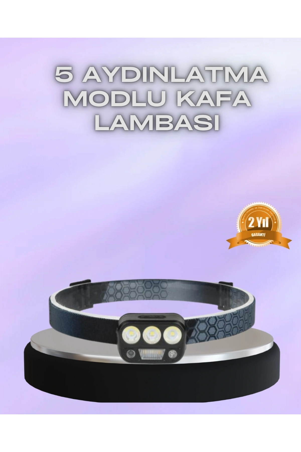 El Hareket Sensörlü LED Kafa Feneri 5 Mod Ayarlanabilir