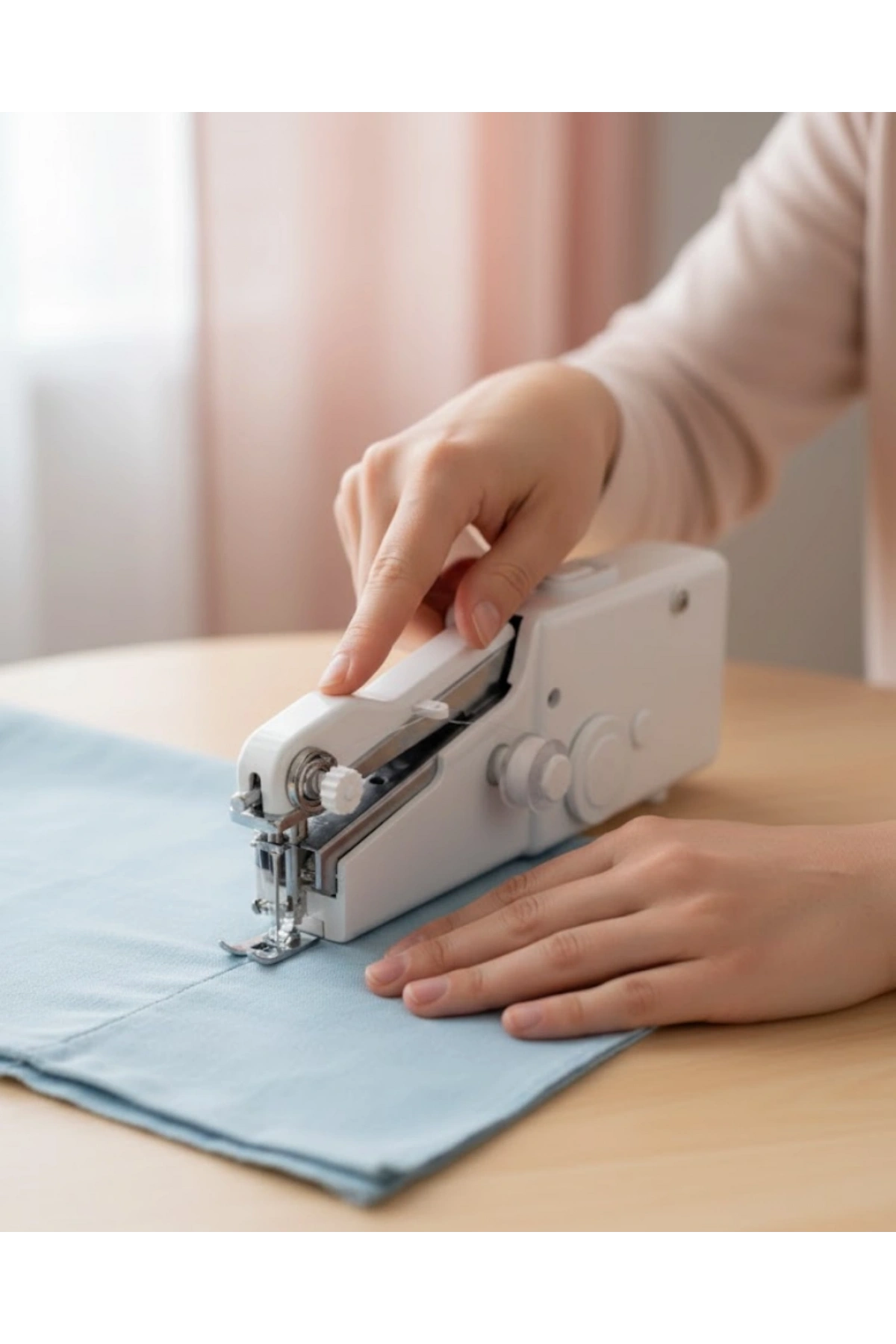 El Tipi Mini Dikiş Makinesi Perde ve Kıyafet Tamiri İçin