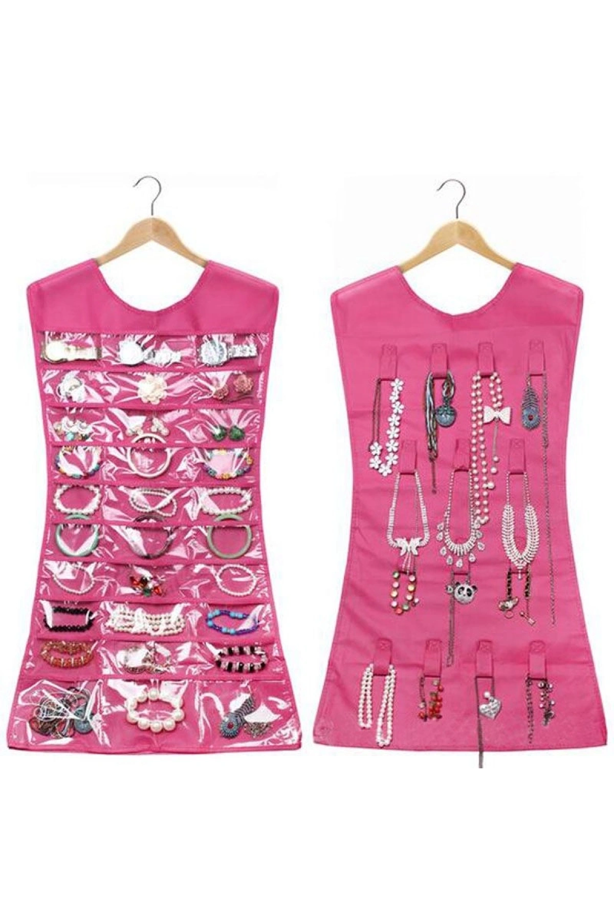 Elbise Şeklinde Takı Organizeri - Pembe