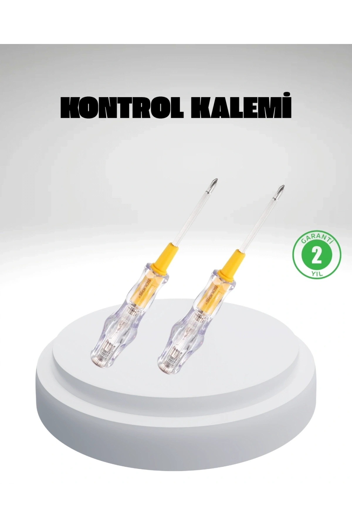 Elektrik Test Kalemi Neon Işıklı Nikel Kaplama 110-220V Dirençli