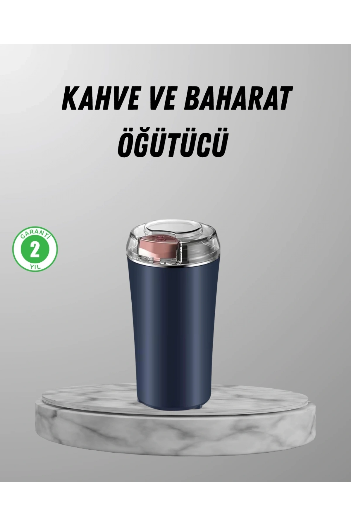 Elektrikli Kahve ve Baharat Öğütücü – Güçlü Motor, Paslanmaz Çelik Gövde, Kolay Temizlik