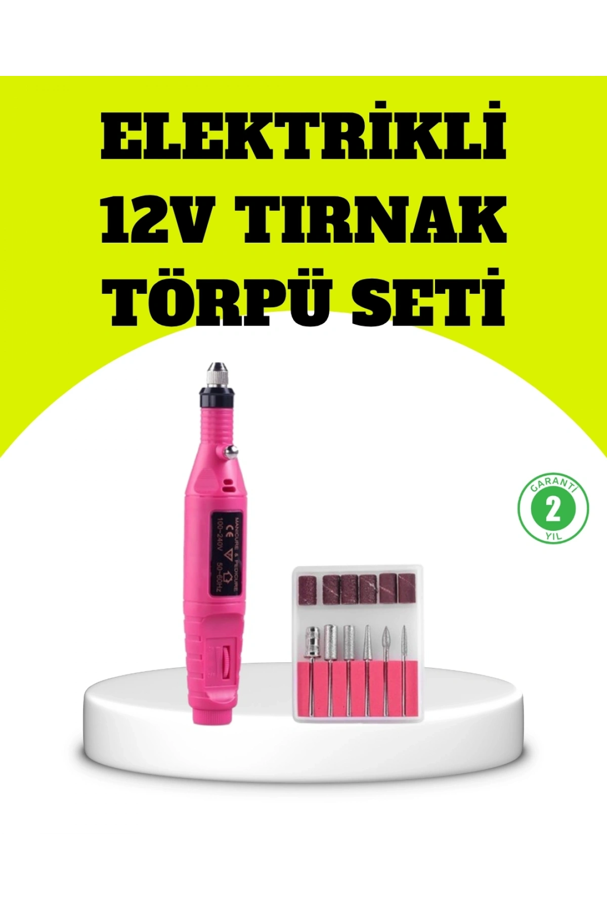 Elektrikli Manikür Pedikür Törpü Seti 6 Başlıklı