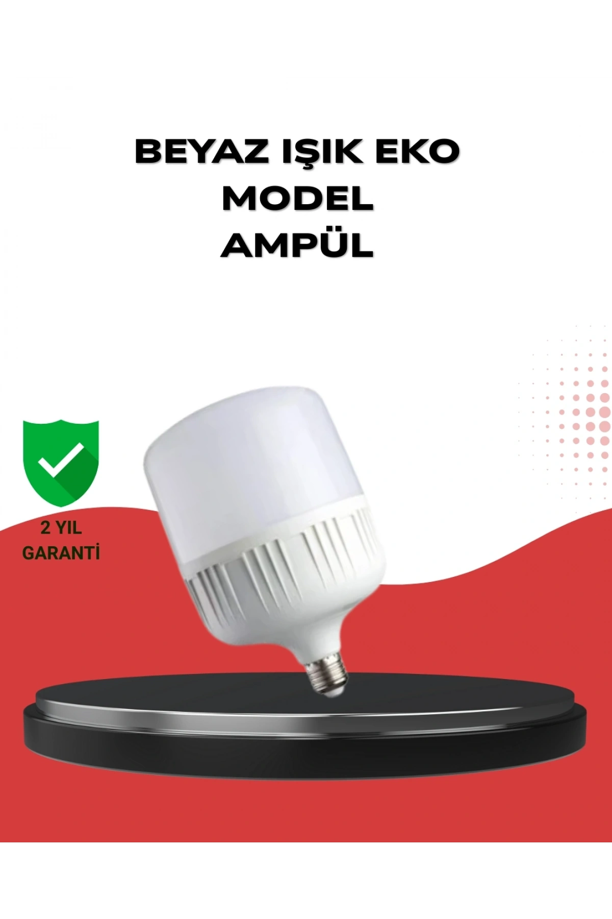 Enerji Tasarruflu Şarjlı LED Ampul 30W Beyaz Işık