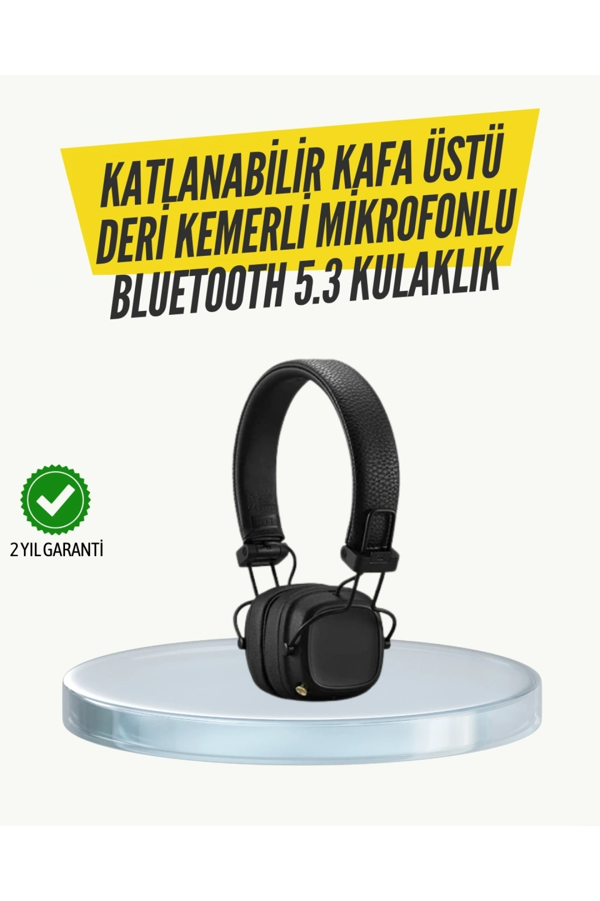 Ergonomik Konforlu Kablosuz Kulak Üstü Bluetooth Kulaklık