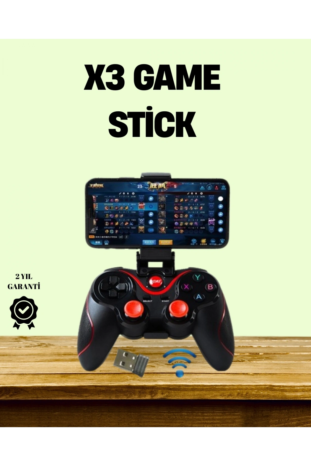 Ergonomik Tasarımlı Şarjlı Kablosuz Gamepad