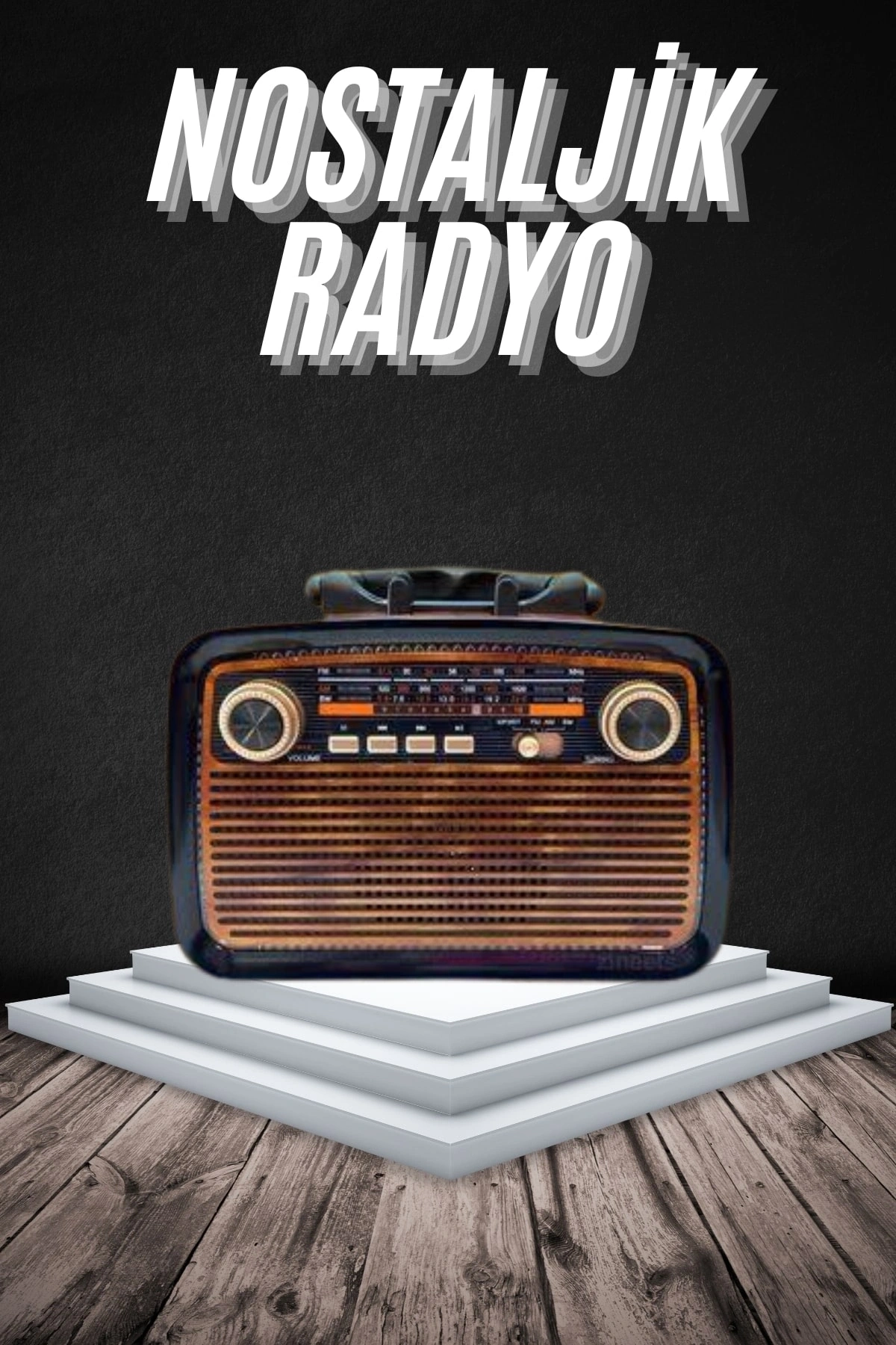 Eskitme Nostalji Tasarımlı Bluetoothlu Nostalji Radyo Ahşap Nostaljik Görünümlü