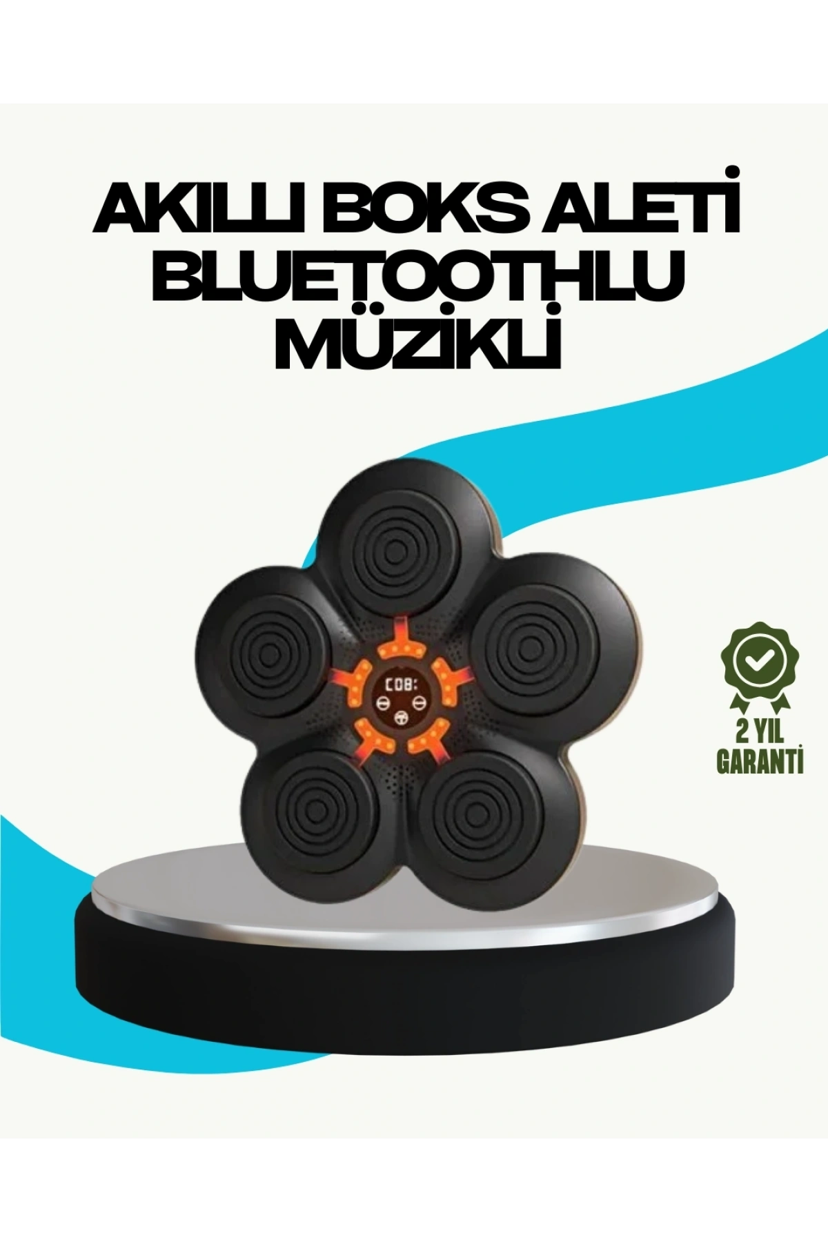 Ev Tipi Akıllı Boks Duvar Paneli Müzikli Bluetoothlu Refleks Geliştirme Cihazı