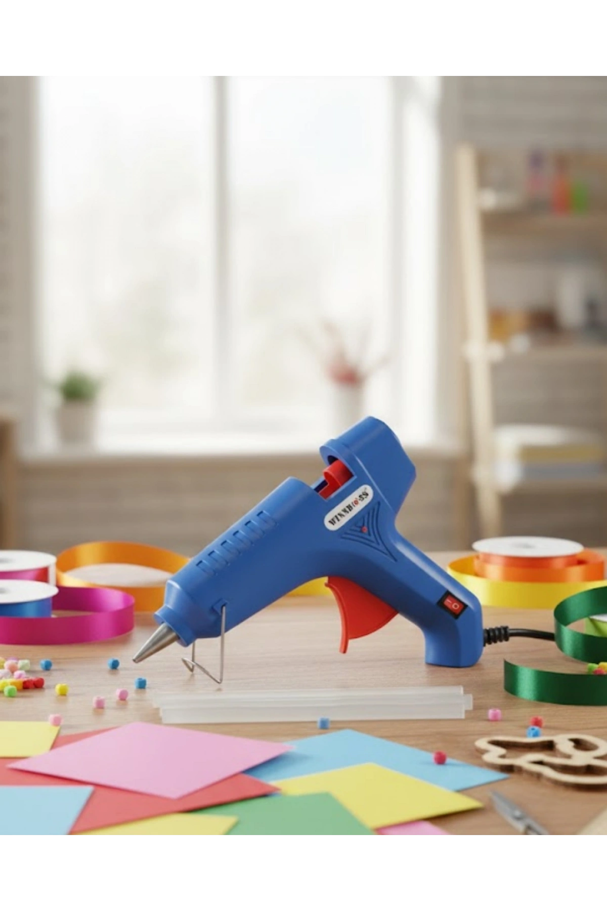 Ev ve Hobi İçin 60 W Silikon Tabancası 11 mm Uyumlu 5 Adet Hediye Silikon