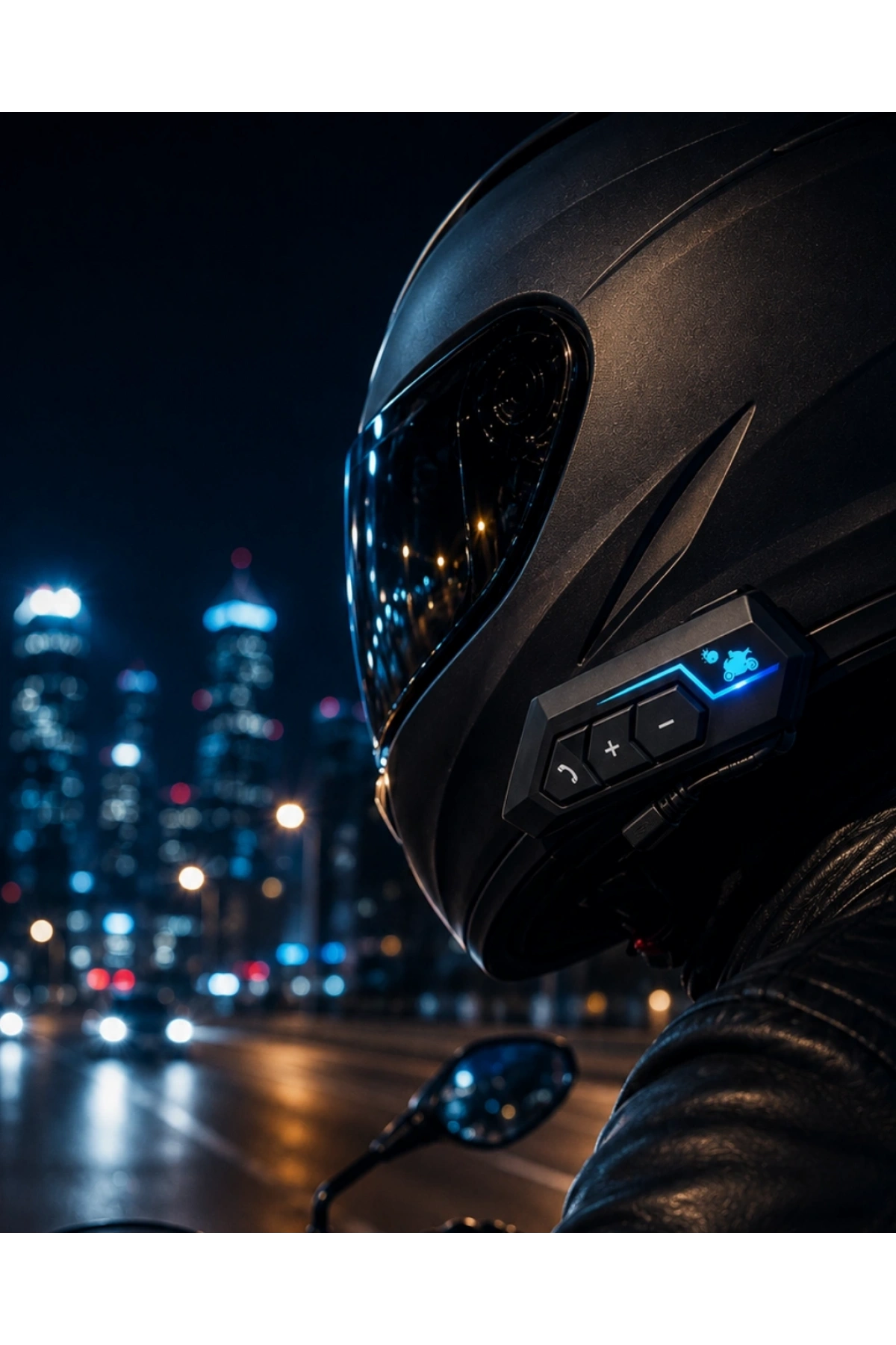 Evrensel Motosiklet Kask Bluetooth Kulaklık Uzun Pil Süreli Tasarım