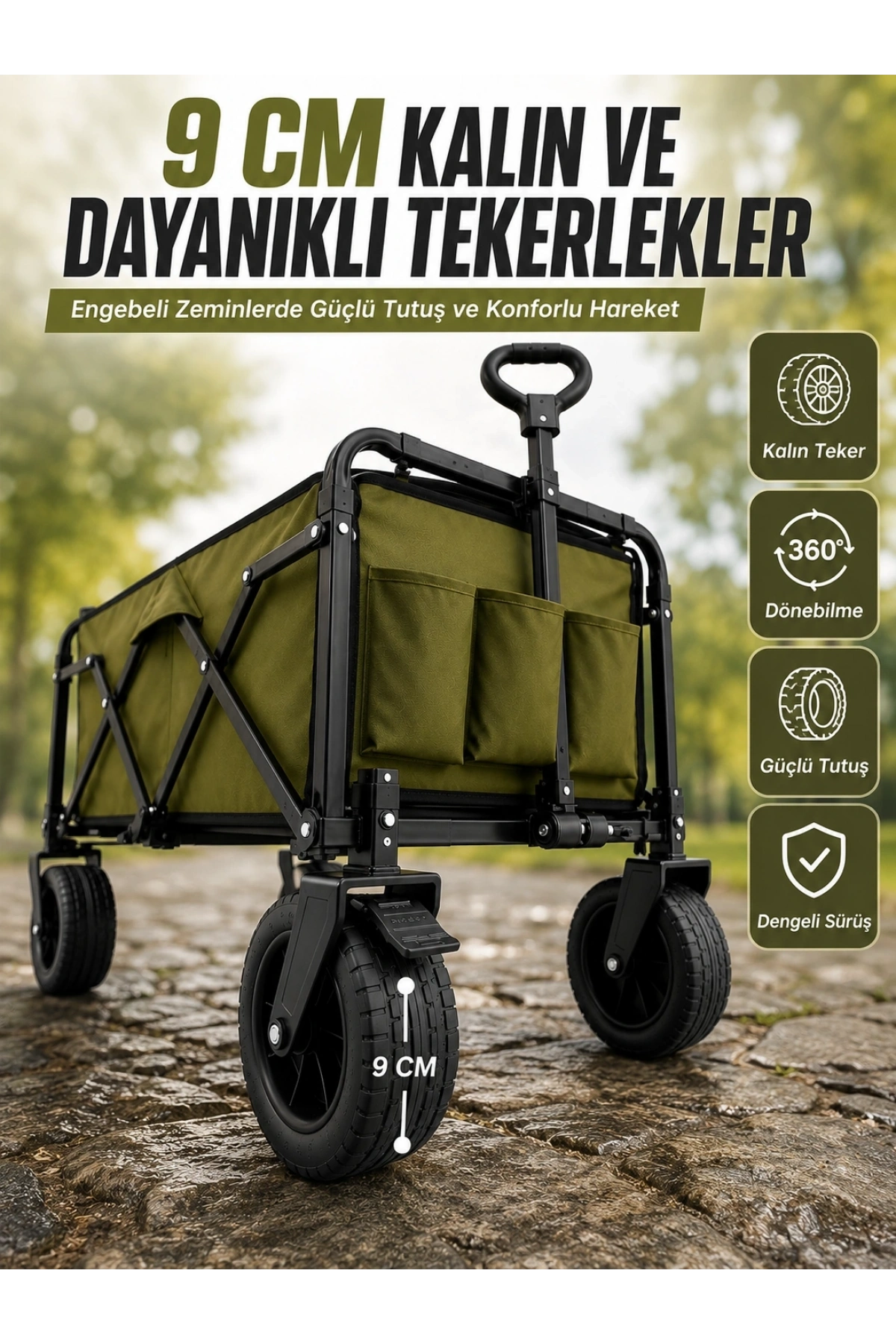Extra Cepli Katlanabilir Wagon Arabası ile Pratik ve Düzenli Taşıma