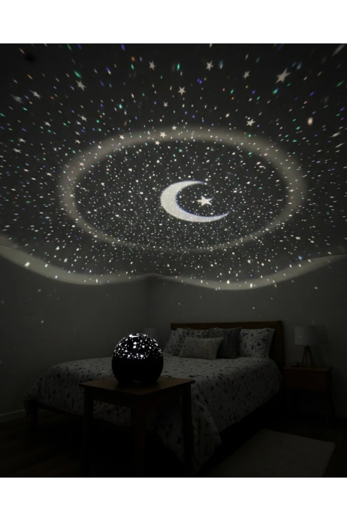 Fişli Yıldız Projektör Gece Lambası Müzikli