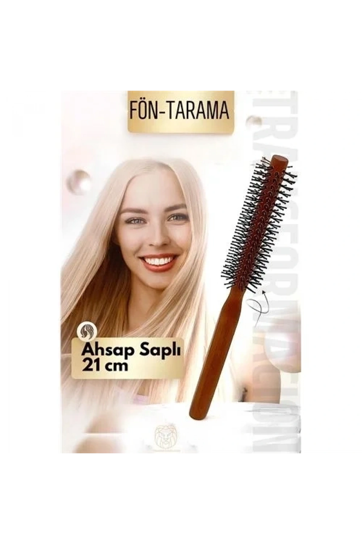 Fön Fırçası Ahşap Saplı Tarama Fırçası 721202