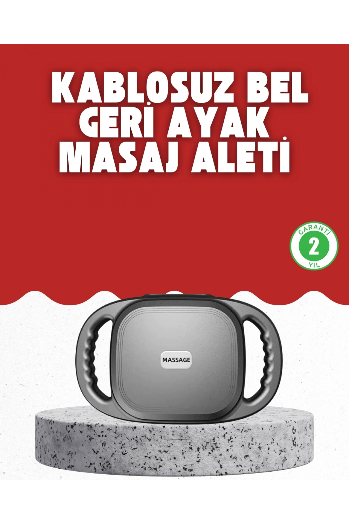 Fonksiyonlu Şarjlı Masaj Aleti 6 Başlık 2000 mAh Ergonomik Gövde