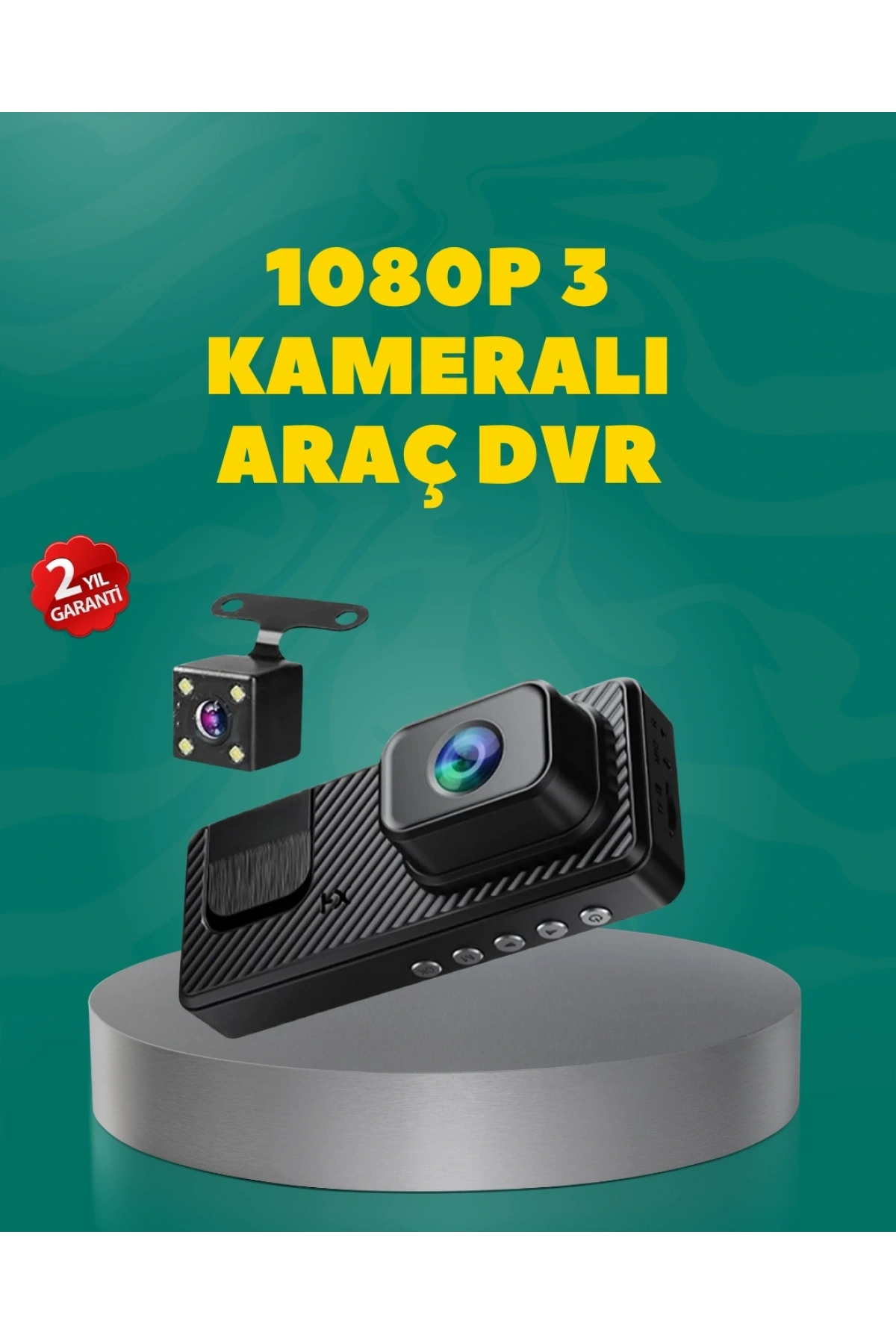 Full HD 1080P Araç Kamerası | Gece Görüşlü, Döngü Kayıt ve Geri Görüş