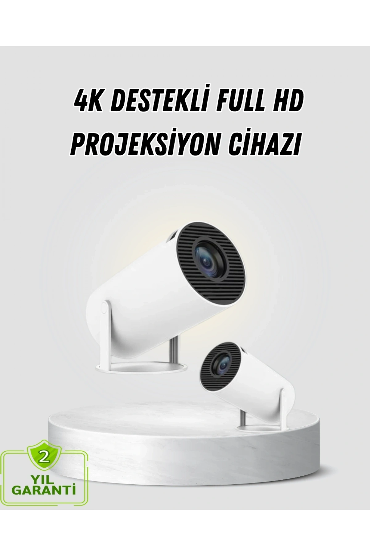 Full HD 4K Destekli Akıllı Projeksiyon – 130 inç Ekran, Uzun Ömürlü Ampul ve Çoklu Giriş