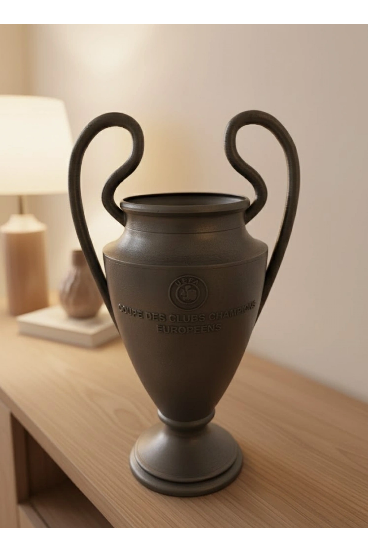 Füme Kupa 25cm UEFA Model Dekoratif Ödül Biblosu