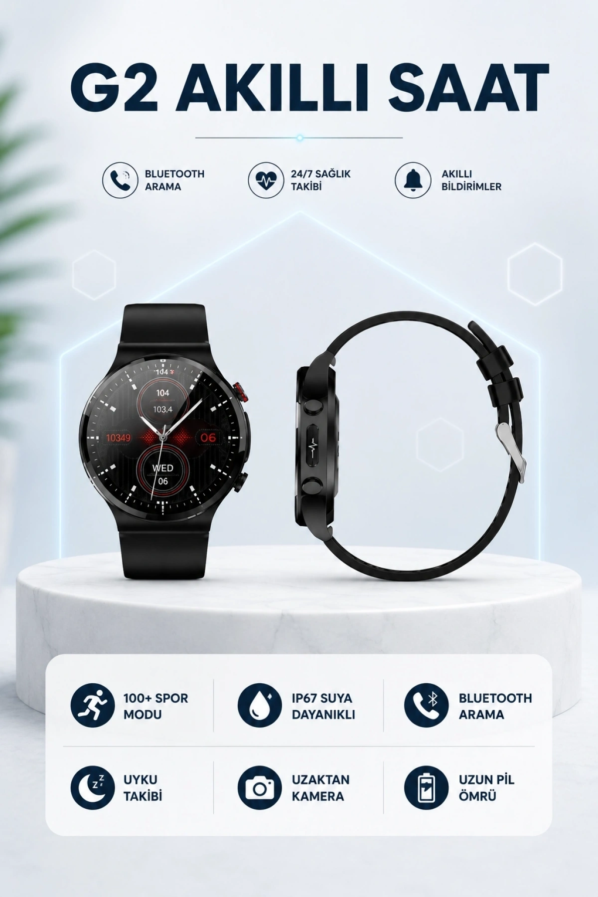 G42 AKILLI SAAT IOS ve ANDROİD CİHAZLARLA UYUMLU