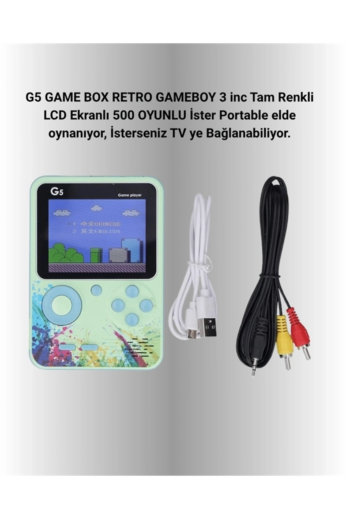 G5 Game Box Retro Mini Oyun Konsolu – 500 Dahili Oyun