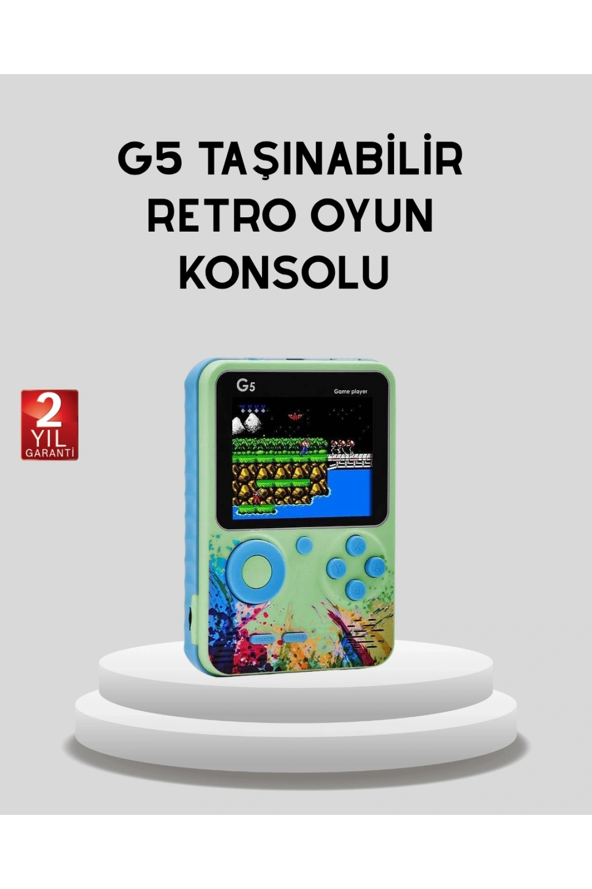 G5 Taşınabilir Retro Game Box 500 Oyunlu Şarjlı Mini Oyun Konsolu