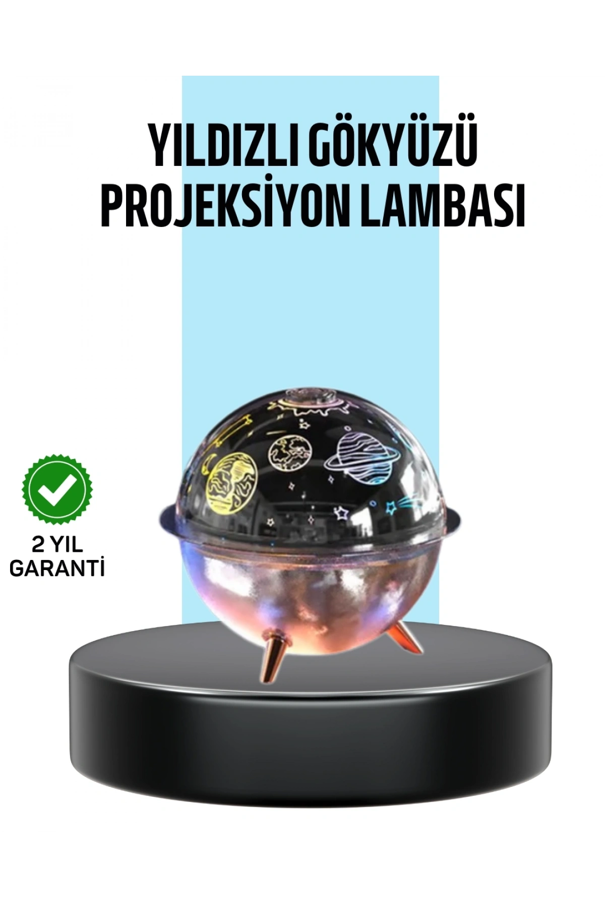 Galaksi ve Yıldız Efektli Nemlendirici Işık Projektörü