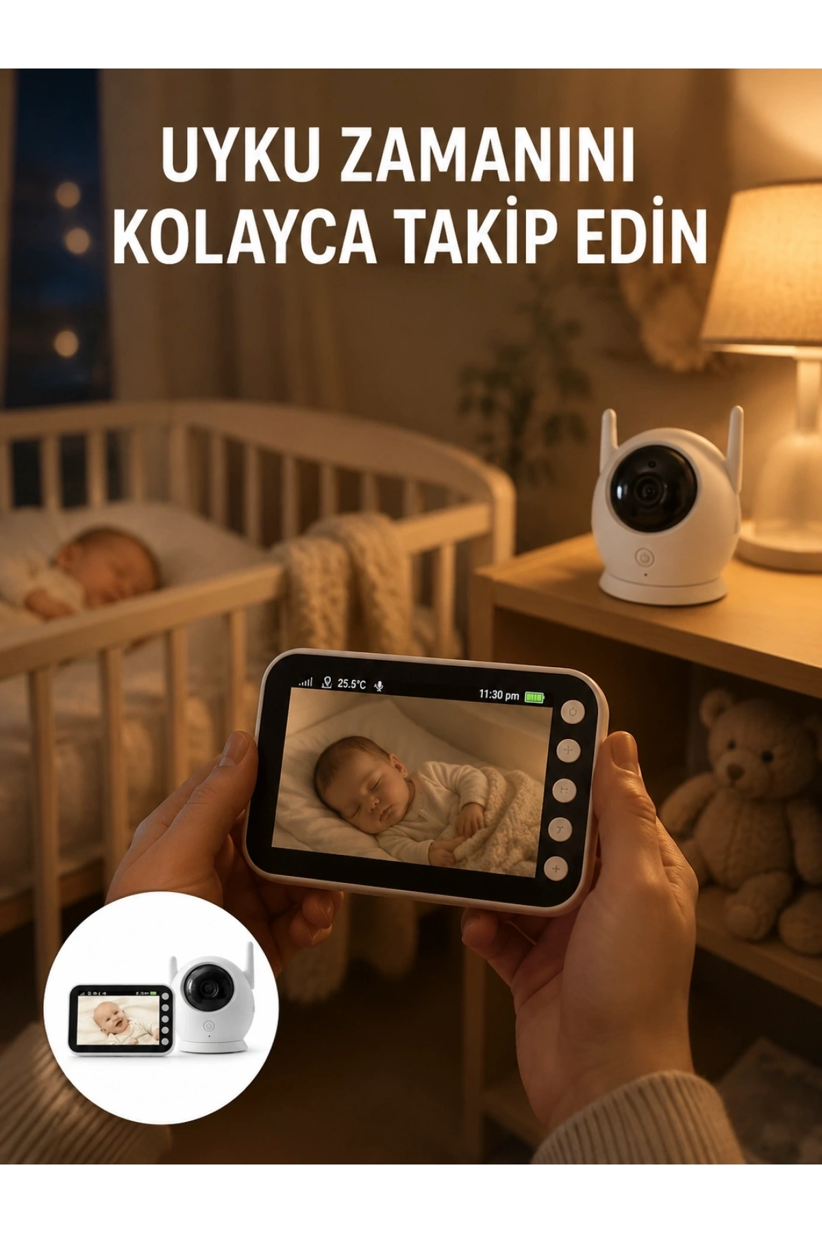 Gece Görüşlü Hareket Takipli Bebek Kamera Sistemi Yeni Nesil