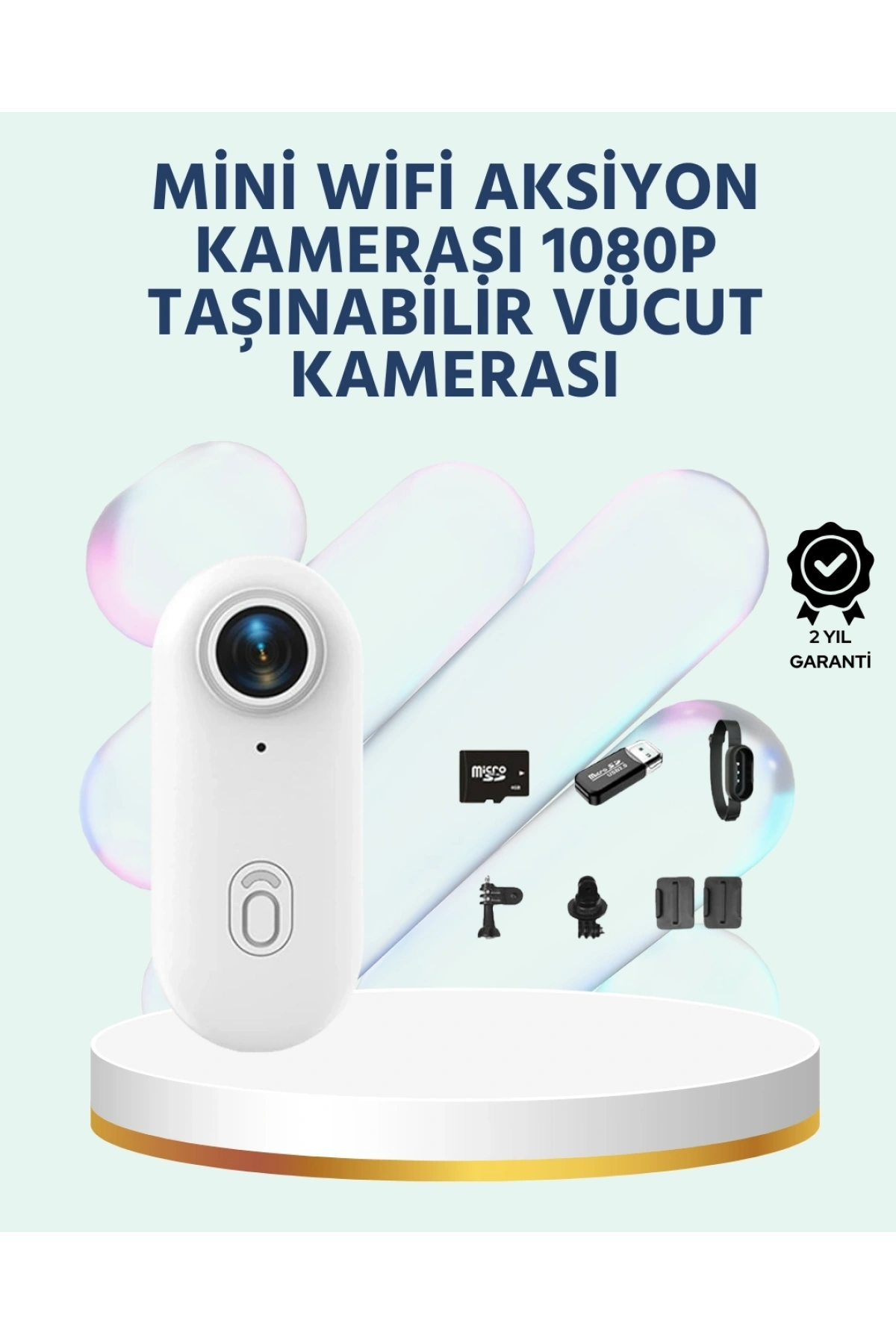 Geniş Açı Lensli WiFi Spor ve Vlog Kamerası