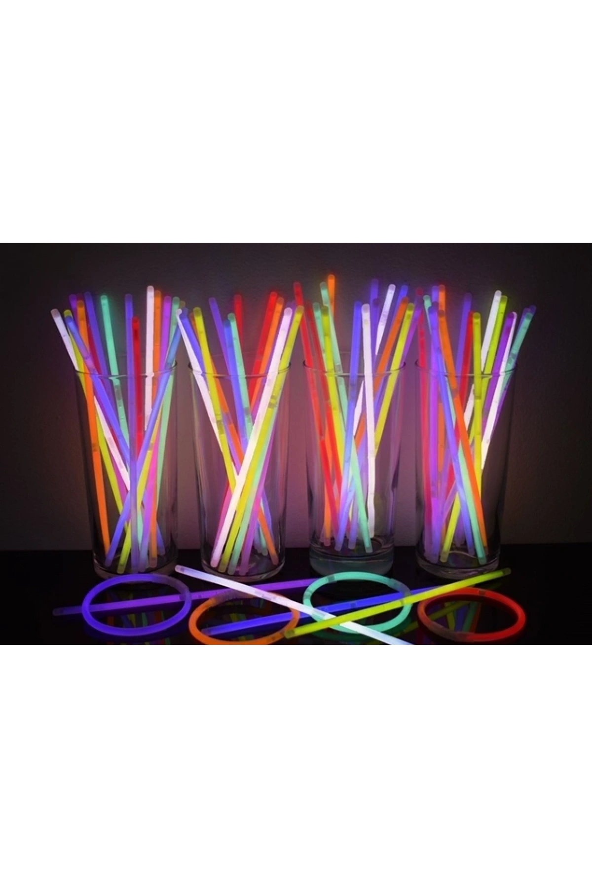 Glow Fosforlu Neon Bileklik 50 Adet (5047)