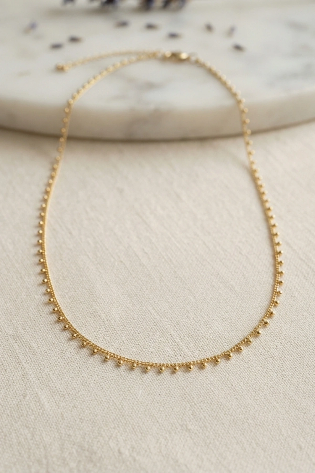 Gold Renk Topçcuk Model 60 cm Kadın Kolye