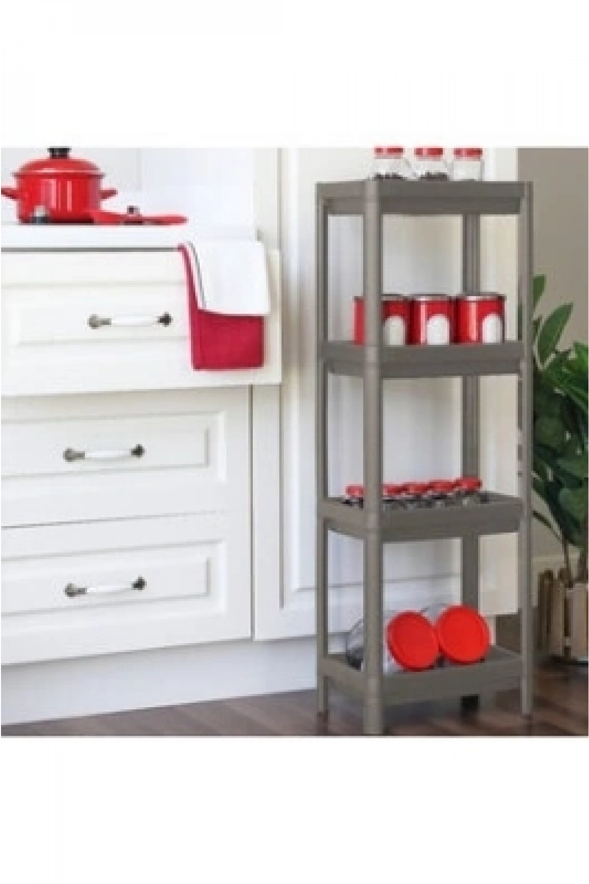 GRİ - ANTRASİT DİKDÖRTGEN RAF ÜNİTESİ PLASTİK (5047)