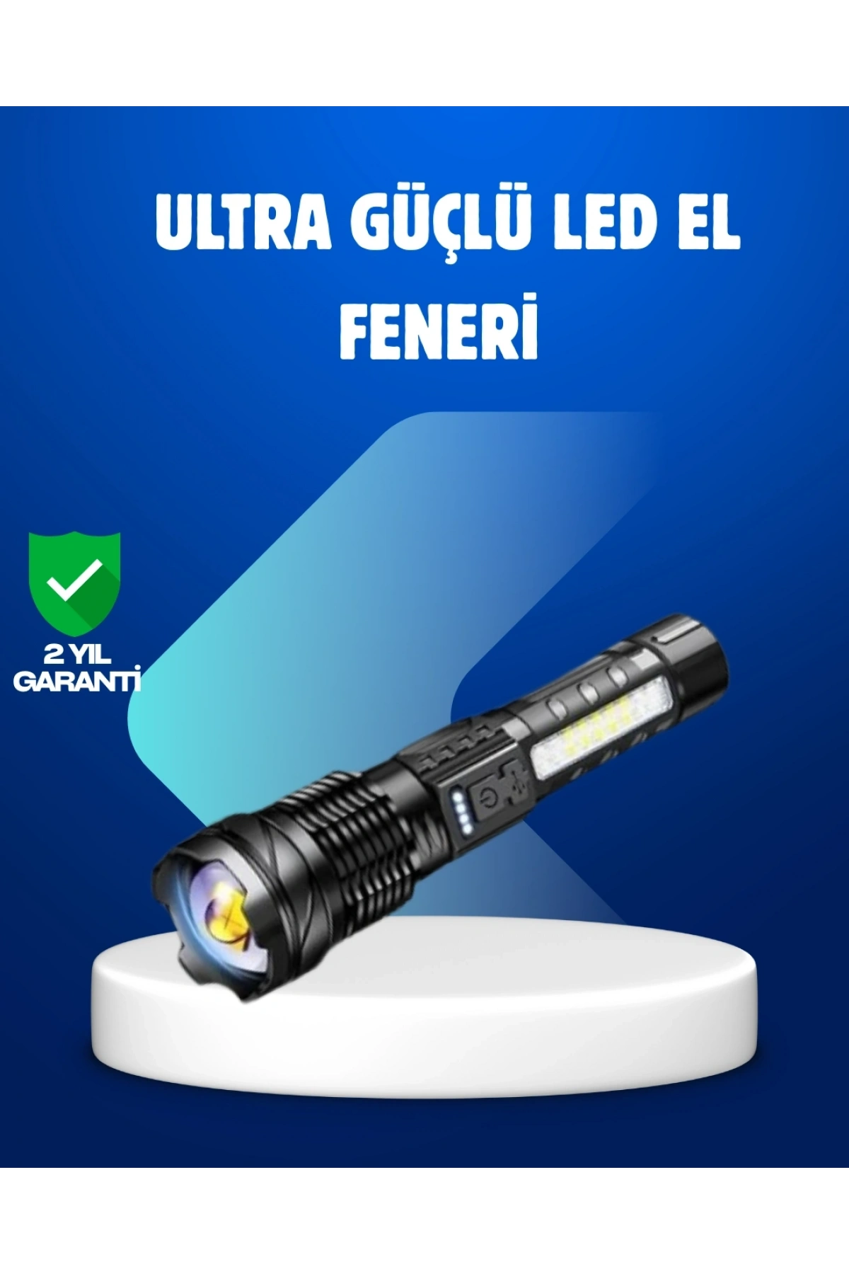 Güçlü LED El Feneri Şarj Edilebilir Çok Modlu