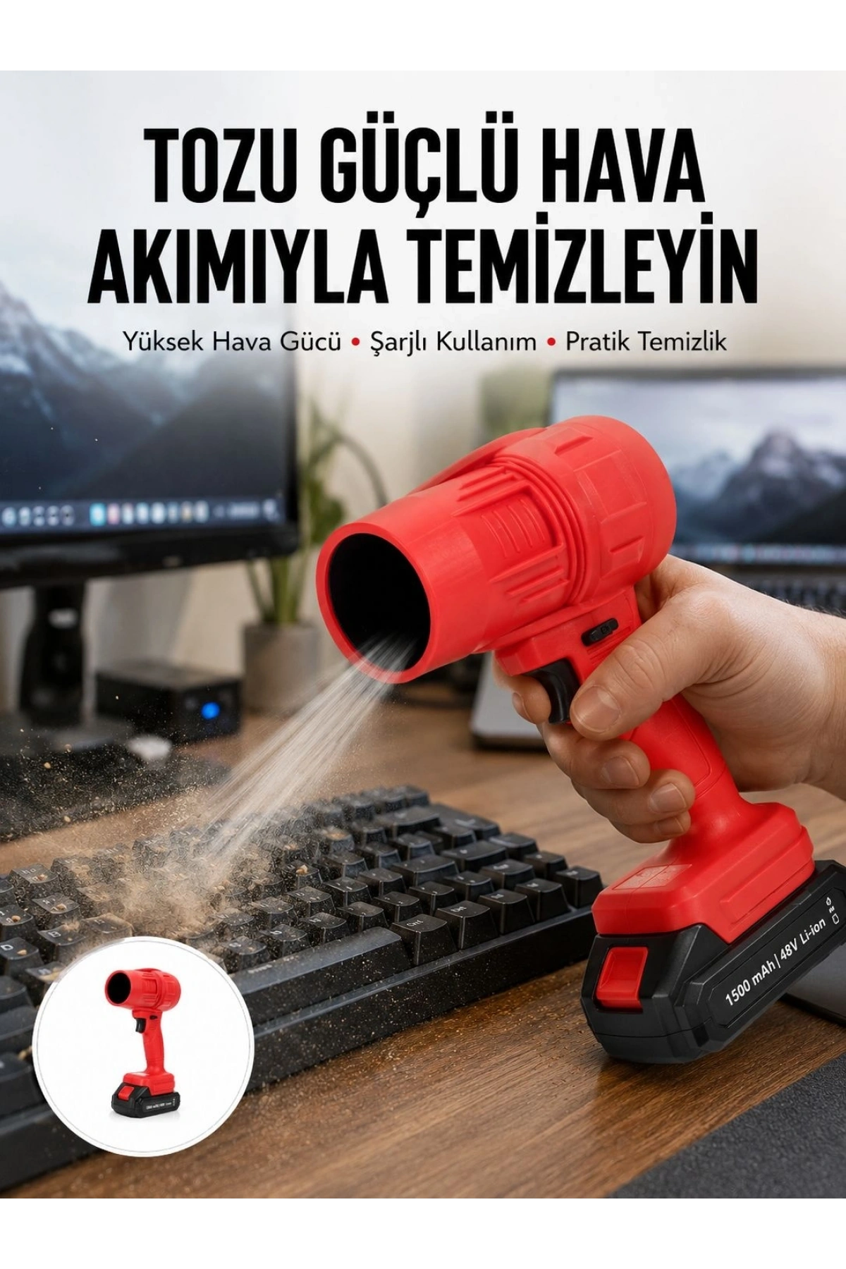Güçlü Motorlu Elektrikli Toz Alma ve Temizleme Aleti Yeni Nesil