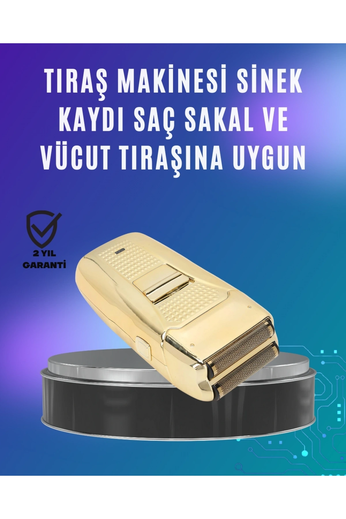 Güçlü Motorlu Kablolu Sakal ve Bıyık Tıraş Makinesi Çelik lı