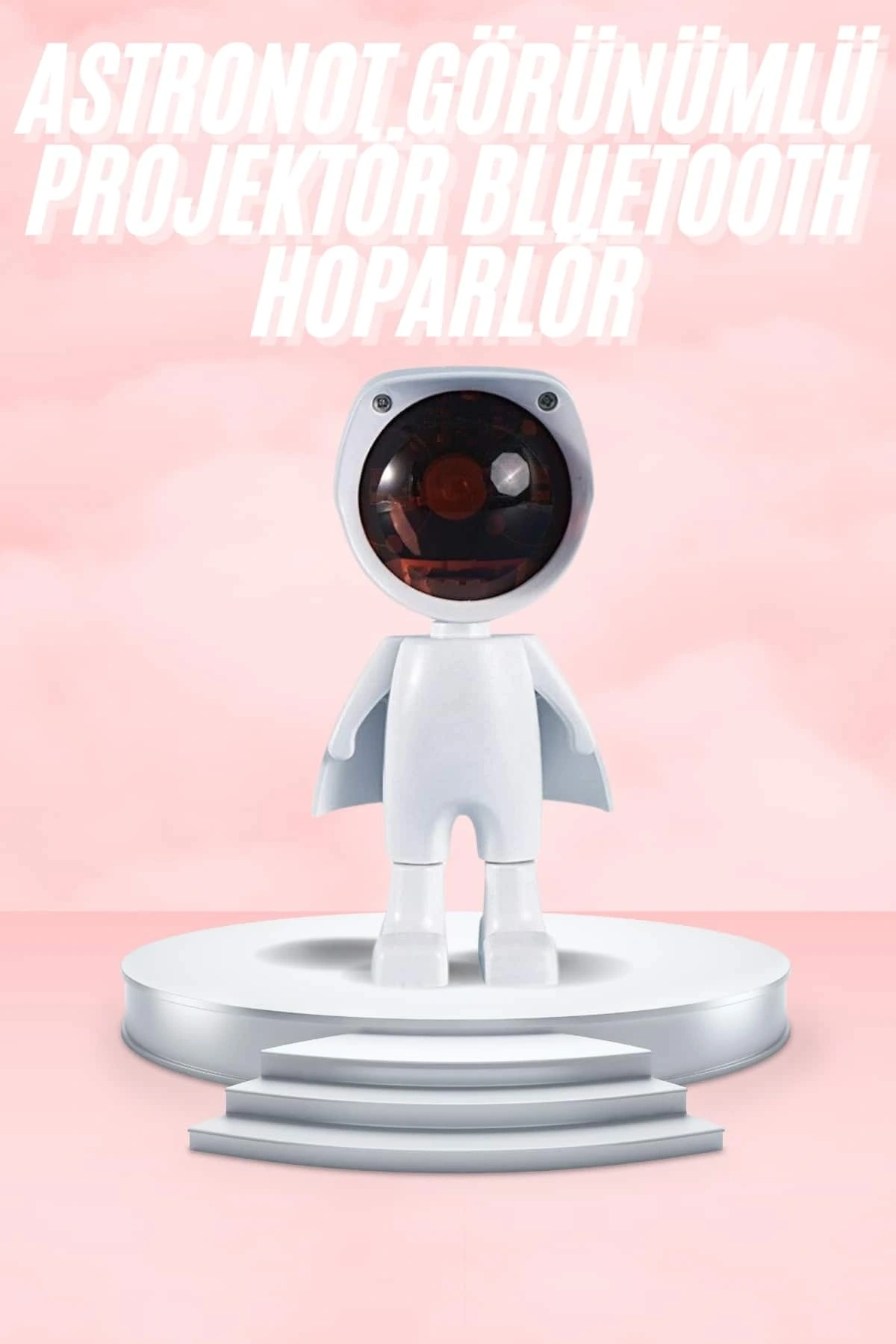 Gün Batımı Lambası Işık Arka Plan Projektör Sevimli Astronot Enerji Tasarruflu