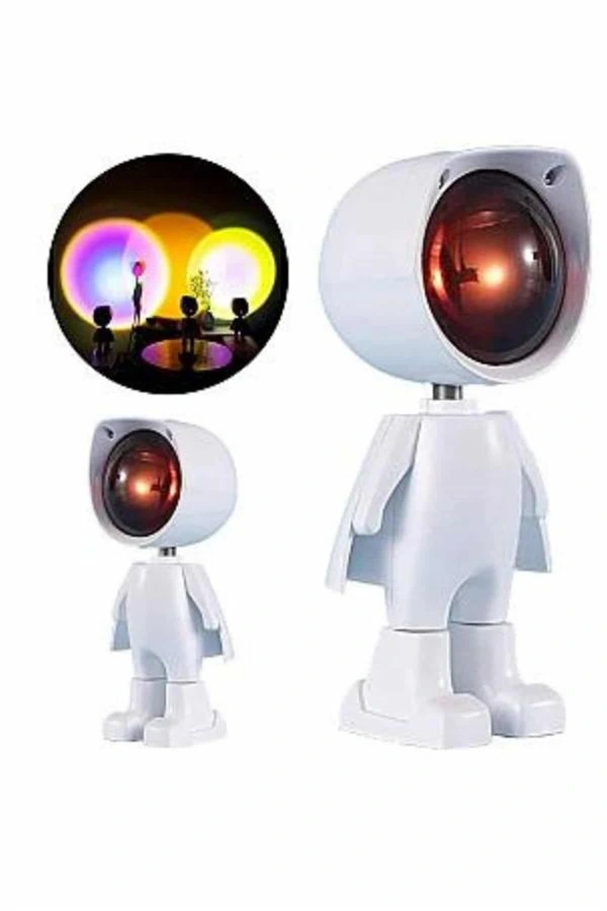 Gün Batımı Projektör Lamba Astronot Görünümlü Dekoratif Masa Lambası