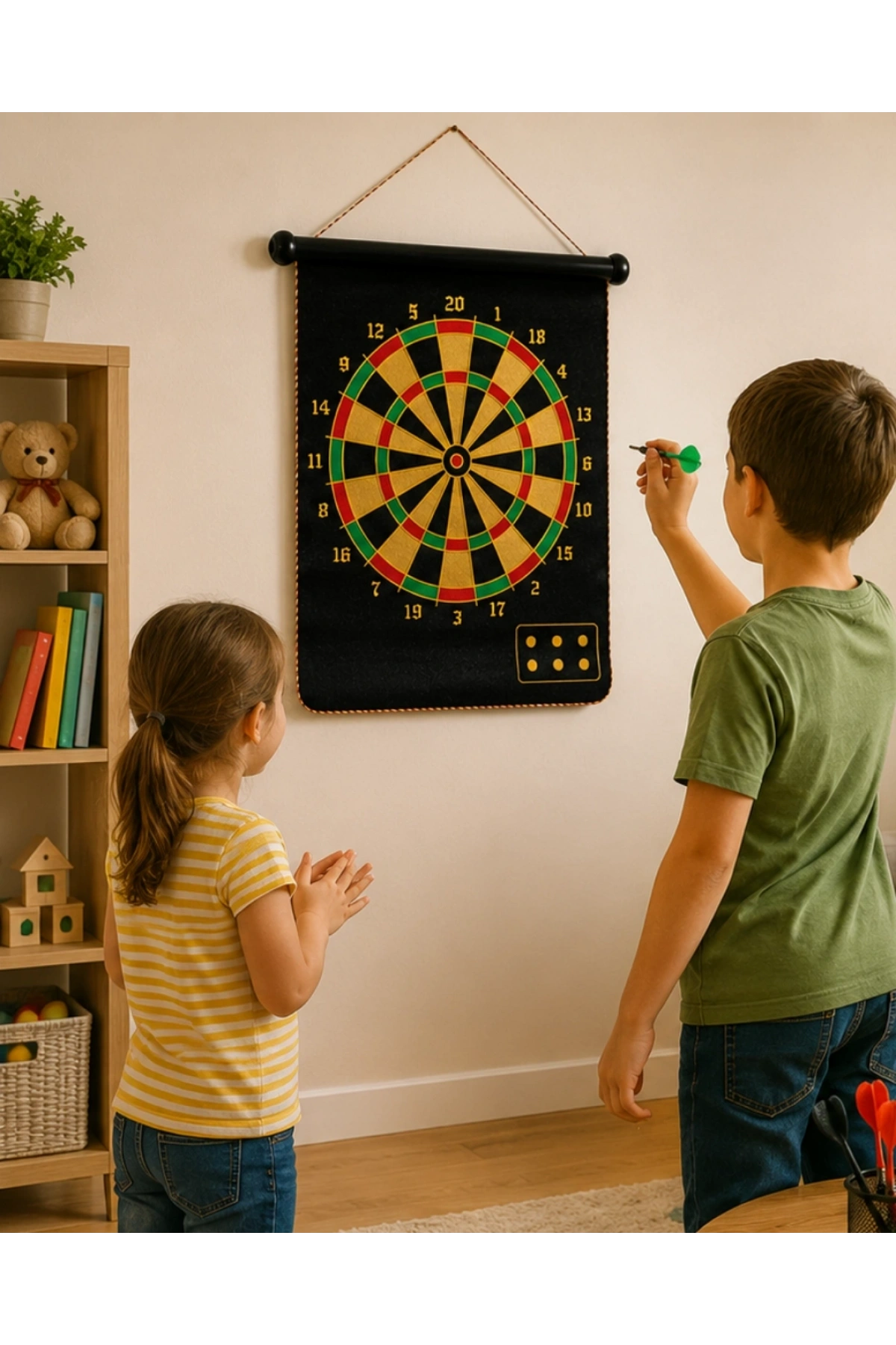 Güvenli Manyetik Dart Seti 6 Dart Oklu Eğlenceli Hedef Oyunu