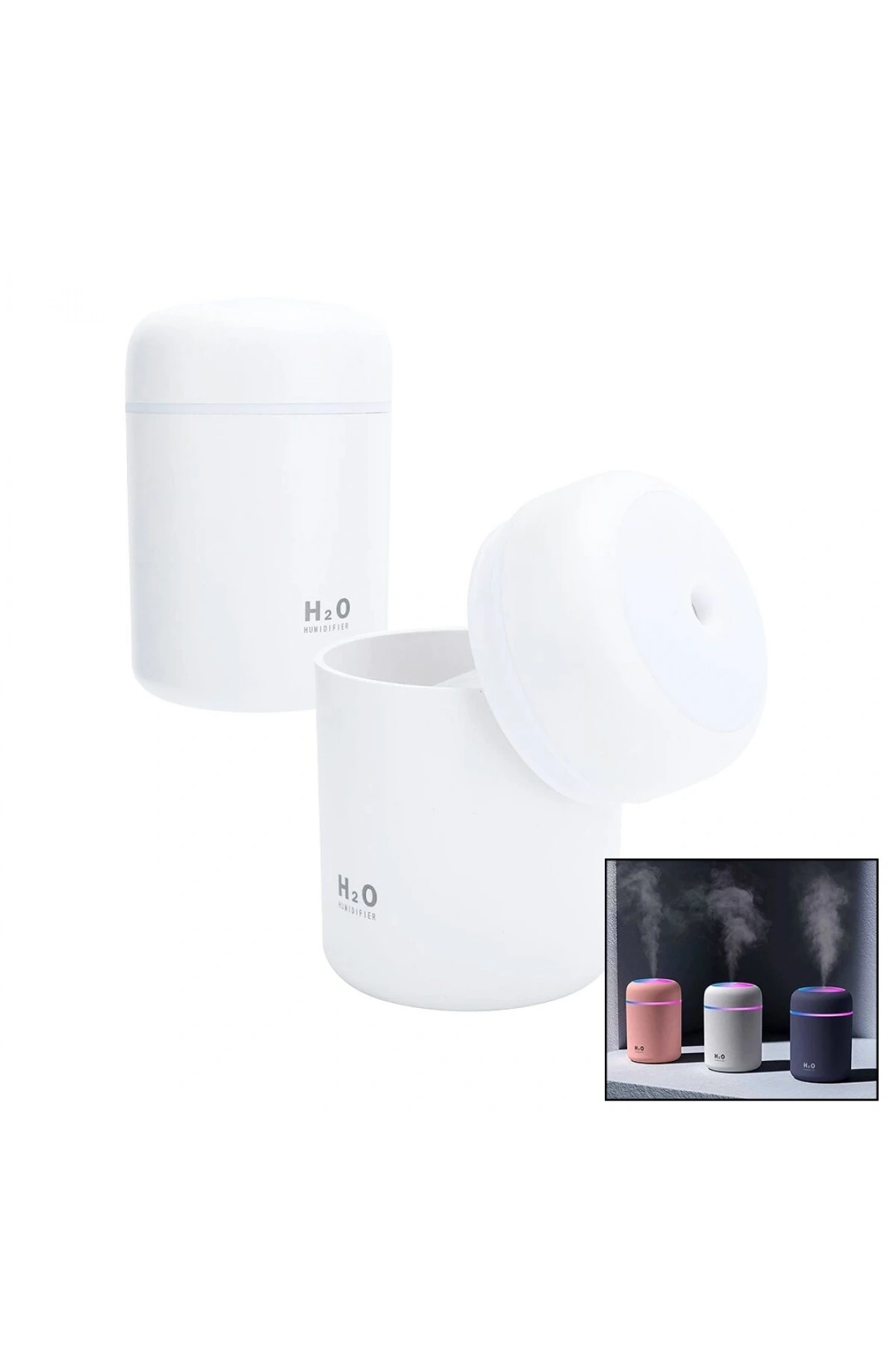 H2O HUMUDİFİER HAVA NEMLENDİRİCİ - BUHAR MAKİNE 300ML (5047)