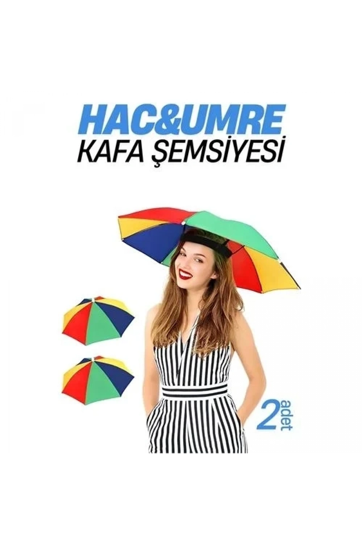 Hac Umre Kafa Şemsiyesi Güneş Koruma Şemsiyesi 2 Adet