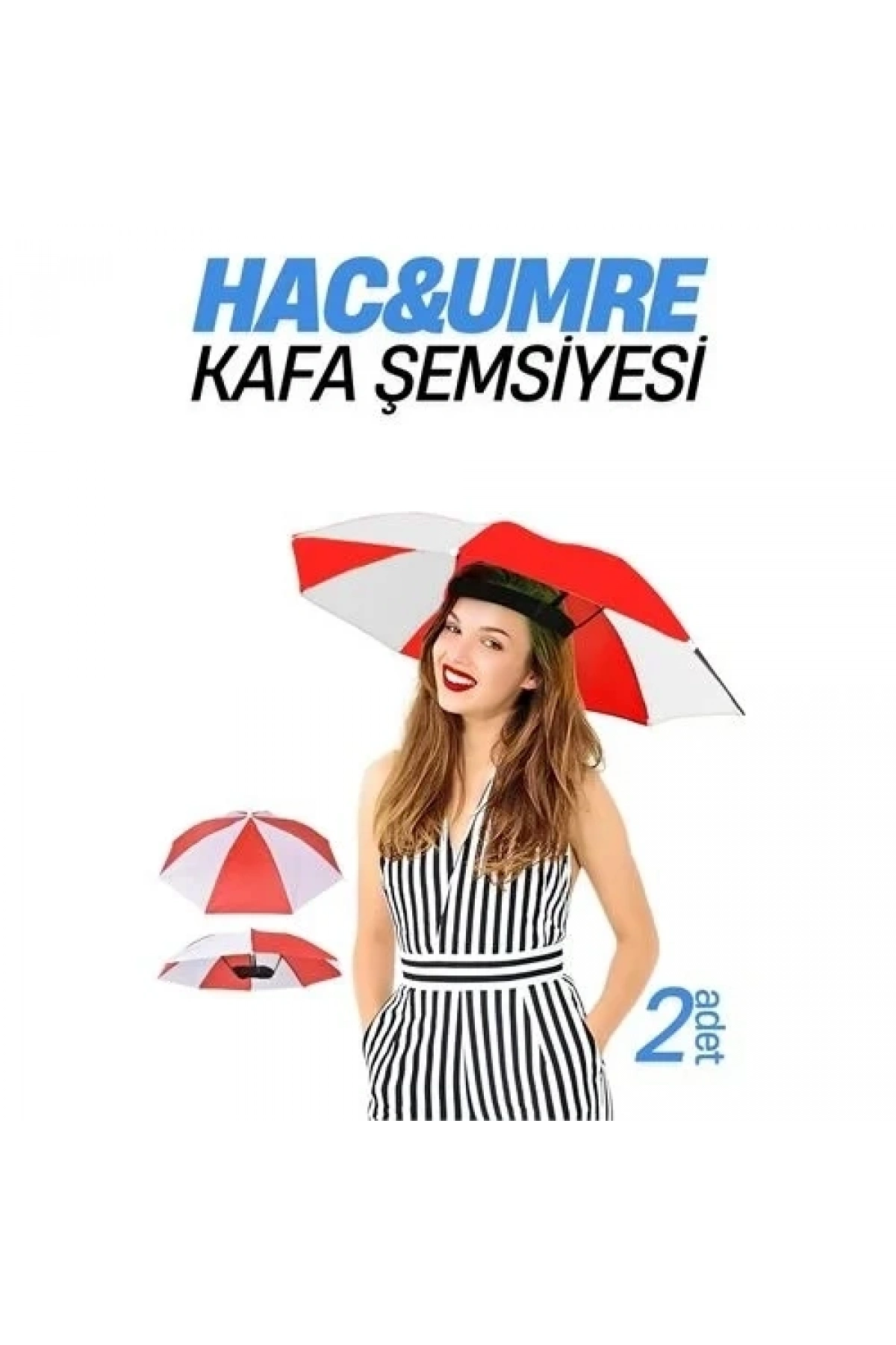 Hac Umre Kafa Şemsiyesi Güneş Koruma Şemsiyesi 2 Adet 721726